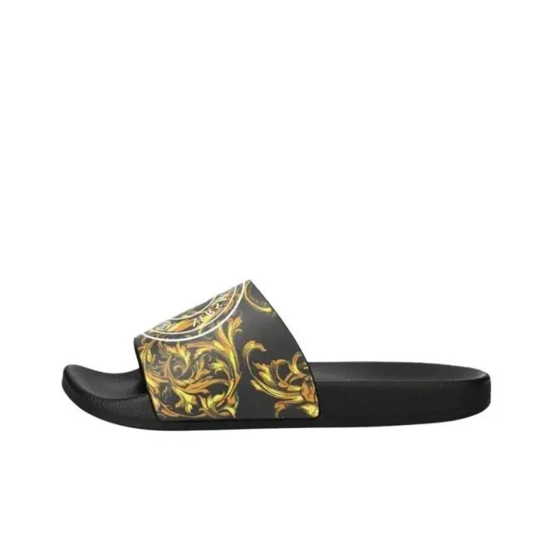 Dép Versace Jeans Couture Flip-flops 'Black' 76YA3SQ3-ZS198-G89 - Ảnh 6