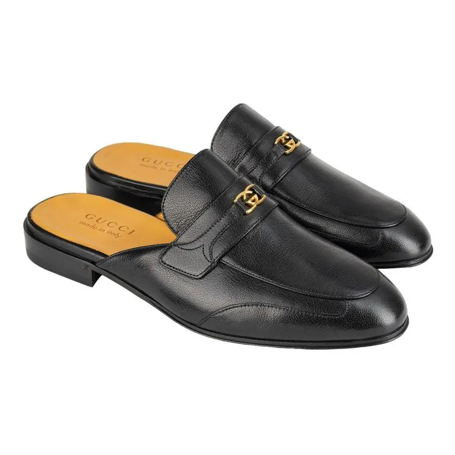 Giày Gucci Black With Gold Logo 'Black' 692251-D3V00-1000 - Ảnh 5