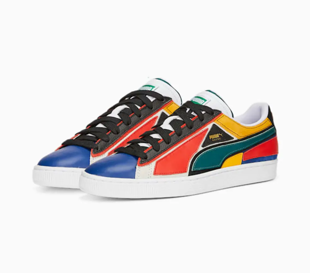 Alternative view of Giày Puma Suede ‘Blazing Blue Varsity Green’ 387480-01