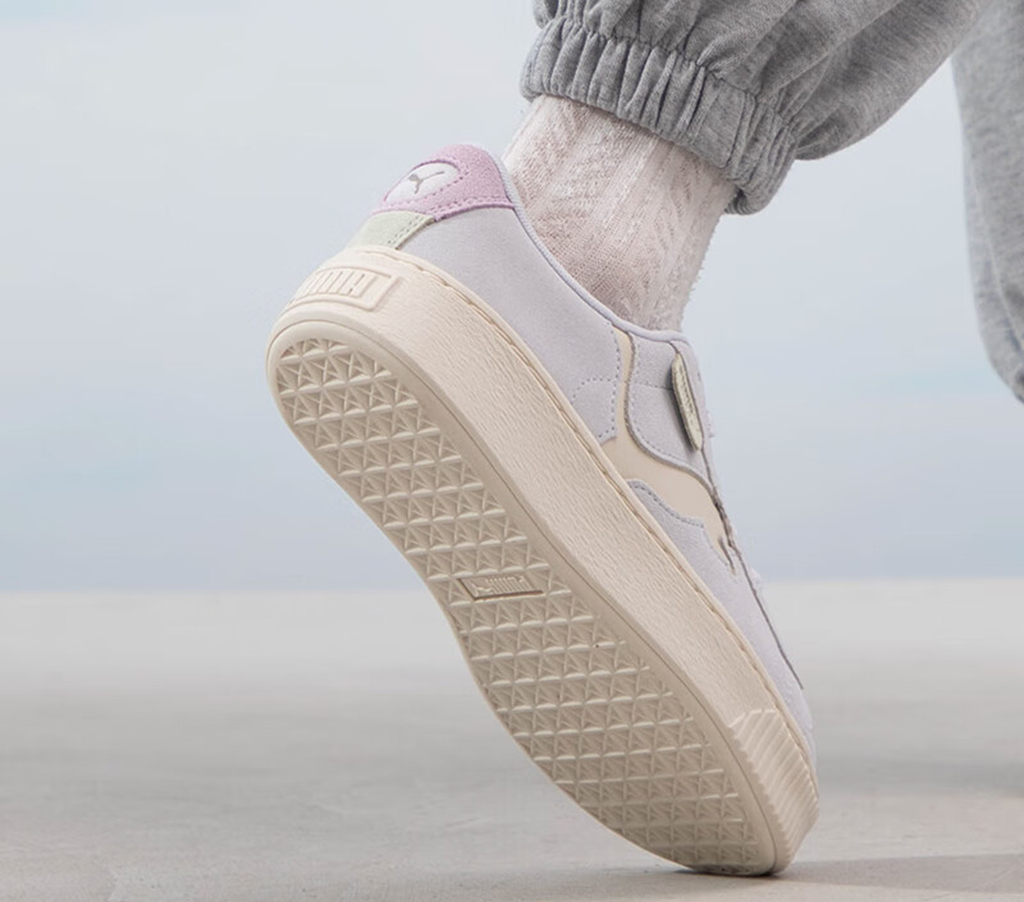 Giày Puma Suede Platform 'Cutout Silver Mist Grape' 397233-03 - Ảnh 3