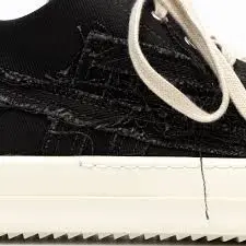 Alternative view of Giày Rick Owens Distressed 'Black' DU01C6809SLASH-7811