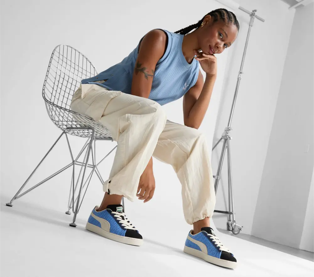 Giày Puma Suede 'Crochet Blue Skies' 397244-01 - Ảnh 3