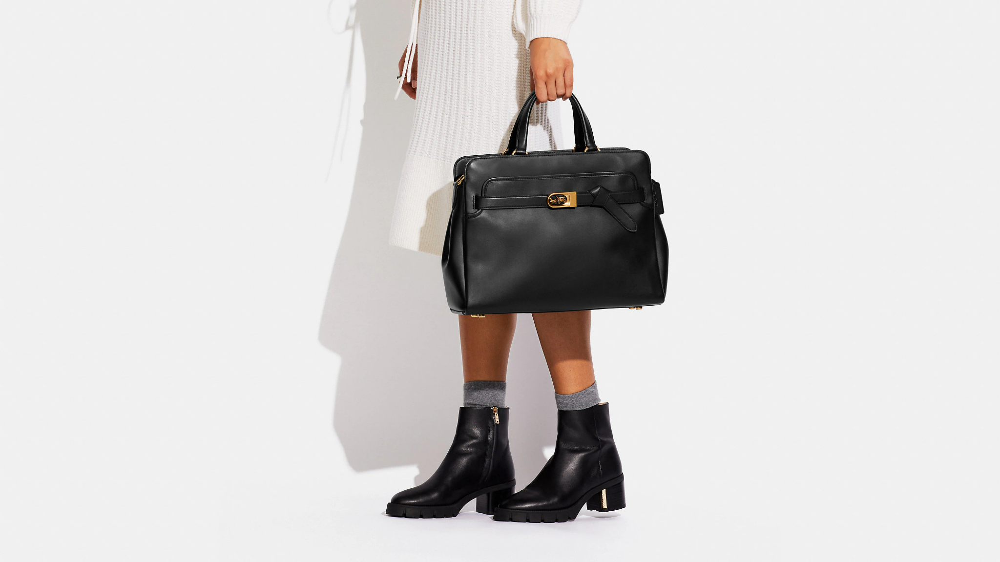 Túi Coach Tate Carryall 38 ‘Black’ C6346-B4 - Ảnh 2