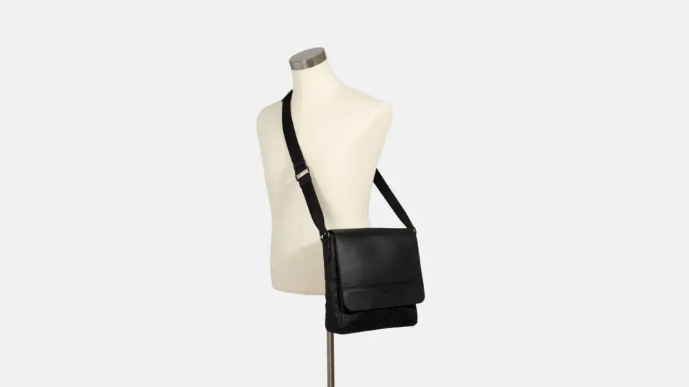Túi Coach Houston Map Bag In Signature ‘Black’ 4006-QB - Ảnh 3