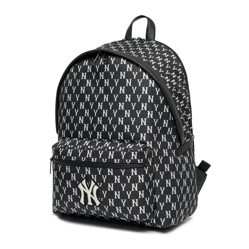 Balo MLB Monogram Backpack New York 'Black' 3ABKM012N-50BKS - Ảnh 2