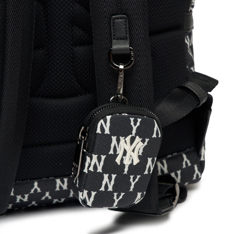 Balo MLB Monogram Backpack New York 'Black' 3ABKM012N-50BKS - Ảnh 5