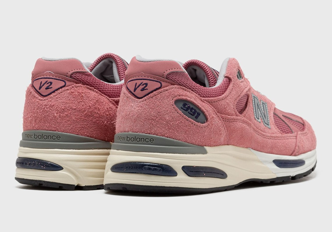 Giày New Balance 991v2 MiUK 'Brandied Apricot' U991PK2 - Ảnh 3