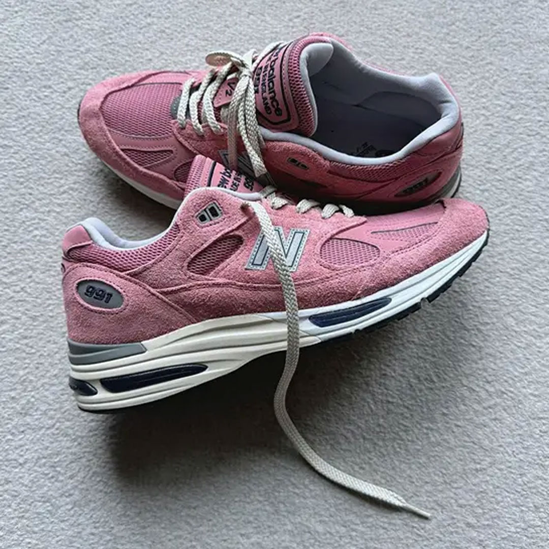 Giày New Balance 991v2 MiUK 'Brandied Apricot' U991PK2 - Ảnh 4