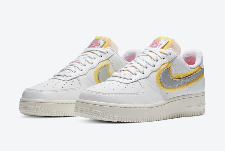Giày Nike Air Force 1 07 LX 'White Metallic Silver' CZ8104-100 - Ảnh 6