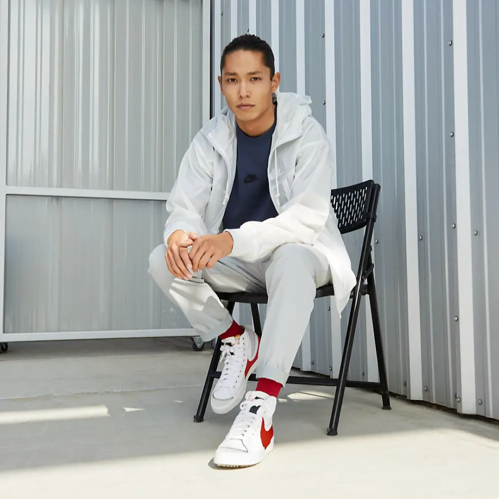 Alternative view of Giày Nike Blazer Mid Jumbo ‘White Habanero Red’ DD3111-102