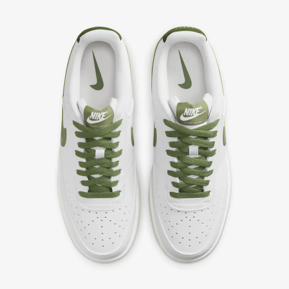 Alternative view of Giày Nike Court Vision Low 'White Oli Green' FJ5480-100