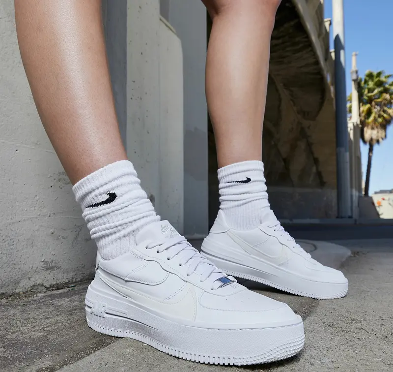 Giày Nike Wmns Air Force 1 PLTAFORM ‘Triple White’ DJ9946-100 - Ảnh 3