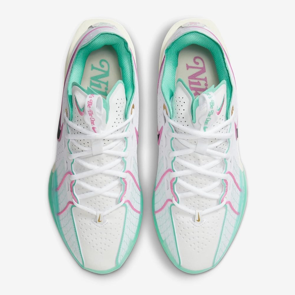 Giày Nike Air Zoom GT Cut 3 EP 'White Pink Teal' HM3699-161 - Ảnh 4