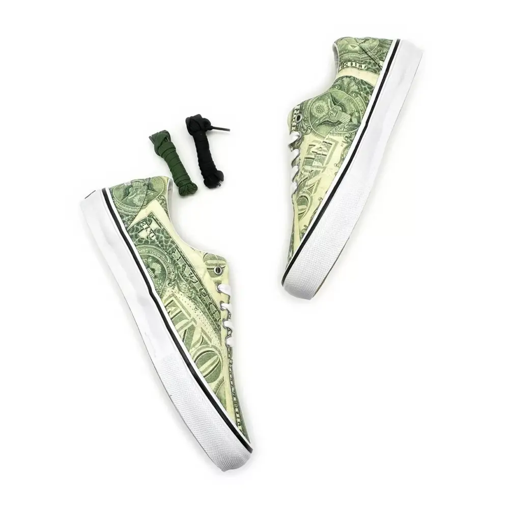 Giày Supreme x Vans Skate Era 'Dollar Bill' VN0A5FC9GRN - Ảnh 3