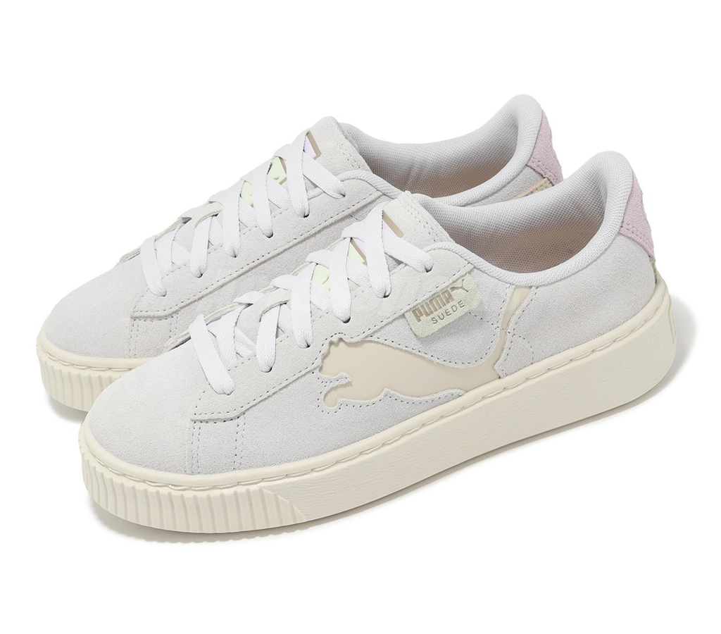 Giày Puma Suede Platform 'Cutout Silver Mist Grape' 397233-03 - Ảnh 4