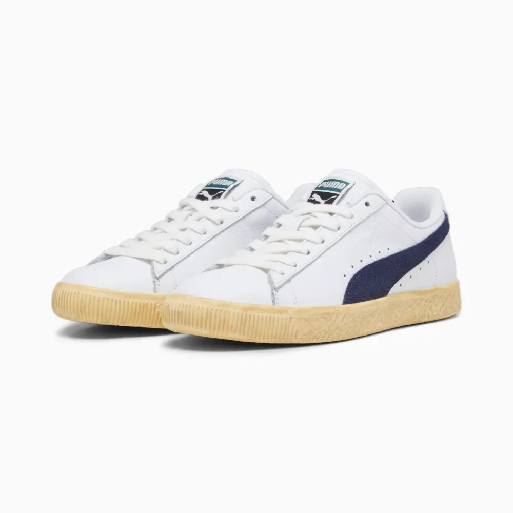 Alternative view of Giày Puma Clyde Vintage 'White Navy' 394687-01