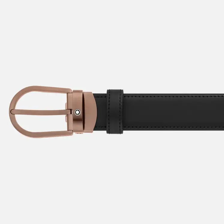 Alternative view of Thắt Lưng MontBlanc Horseshoe Buckle 'Black' 129426