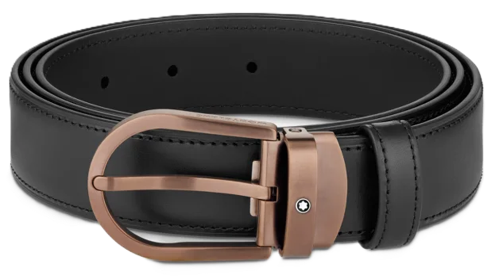 Thắt Lưng MontBlanc Horseshoe Buckle 'Black' 129426