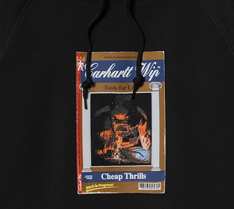 Áo Carhartt WIP Hooded Cheap Thrills ‘Black’ I032864-89-XX - Ảnh 4