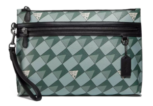 Túi Coach Carryall Pouch With Check Geo ‘Green’ 2747-QBTE