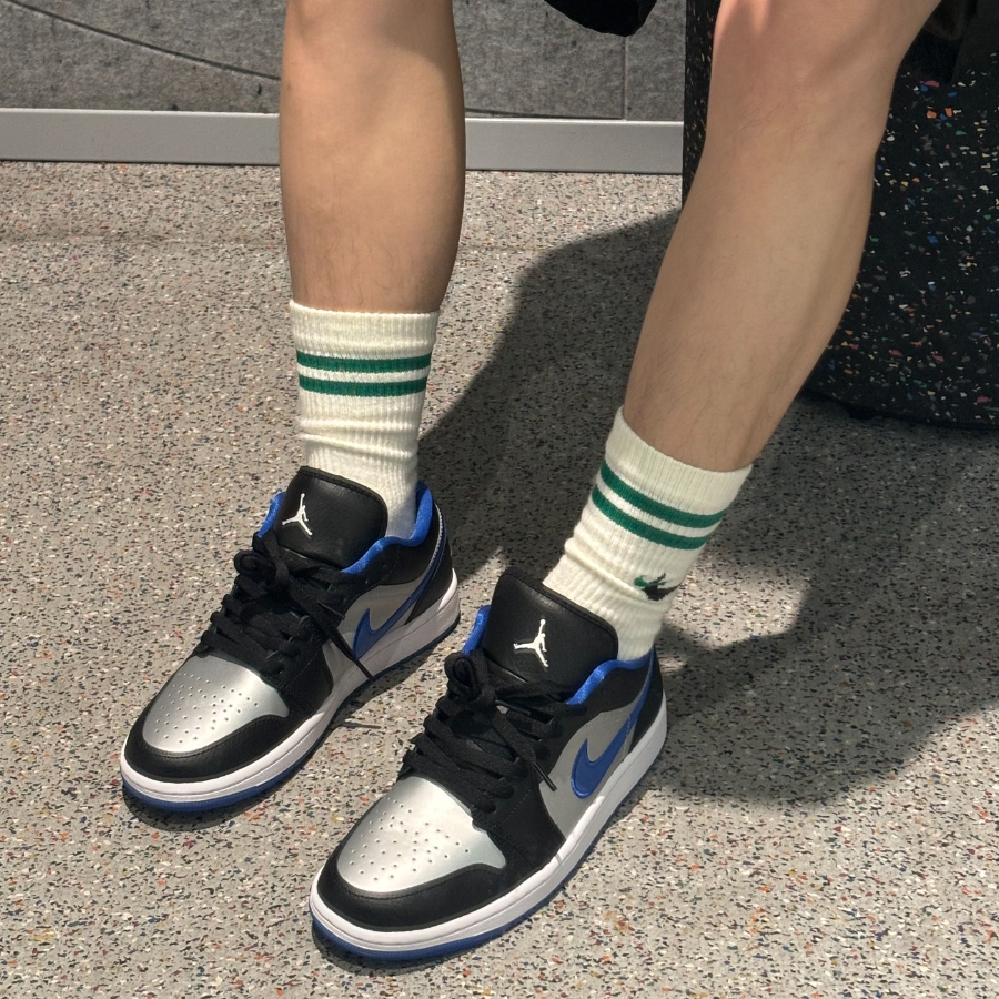 Giày Nike Air Jordan 1 Low ‘Black Game Royal’ 553558-007 - Ảnh 3