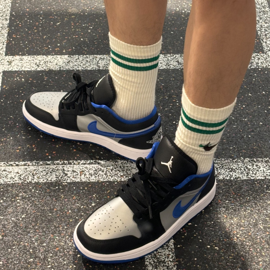 Giày Nike Air Jordan 1 Low ‘Black Game Royal’ 553558-007 - Ảnh 4