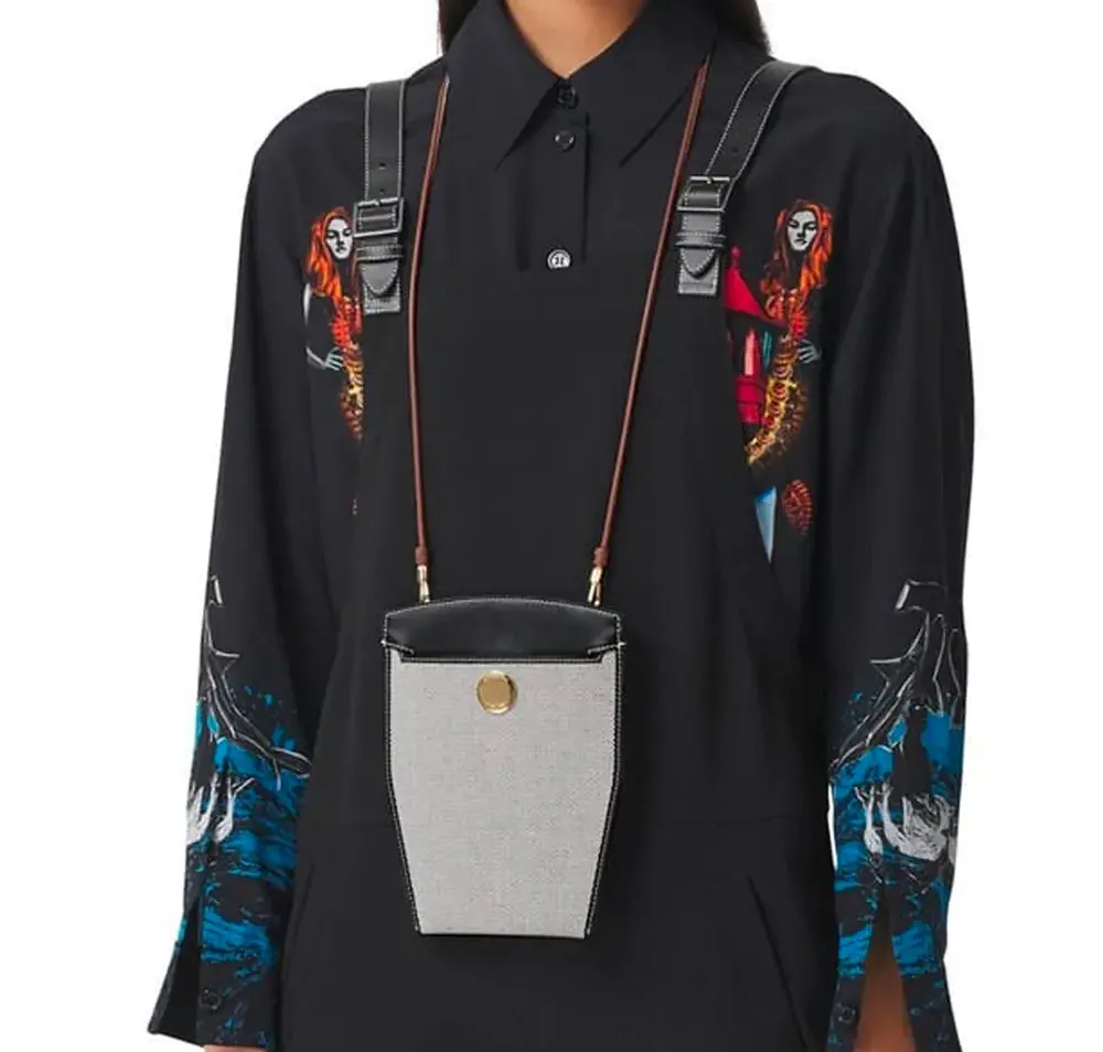 Alternative view of Túi Burberry Mini Society Phone 'Black' 80407891