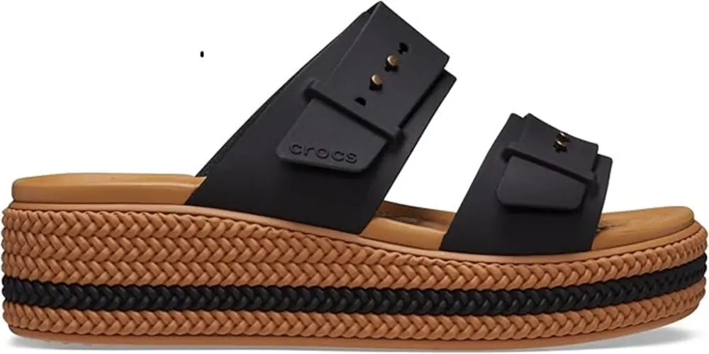 Dép Crocs Brooklyn Woven Buckle 'Black' 209978-001