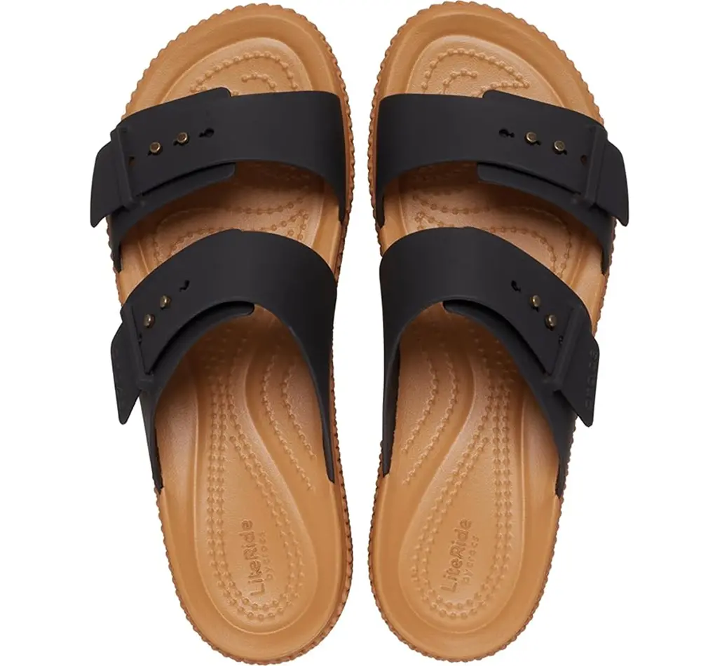Dép Crocs Brooklyn Woven Buckle 'Black' 209978-001 - Ảnh 3