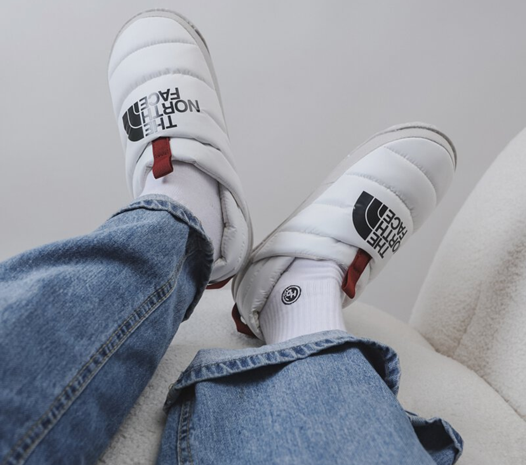 Giày The North Face Nuptse Mules 'Tnf White Grey' NF0A5G2B-Q4C - Ảnh 2