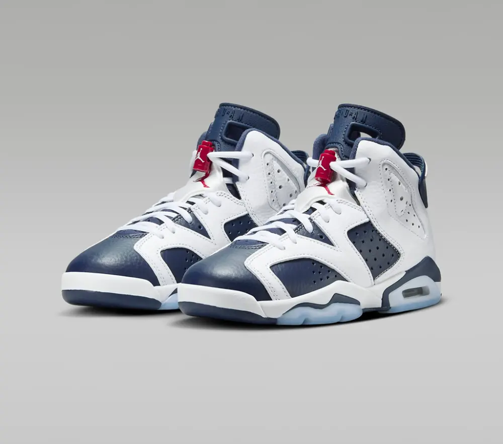 Giày Nike Air Jordan 6 Retro 'White and Midnight Navy' 384665-164 - Ảnh 4