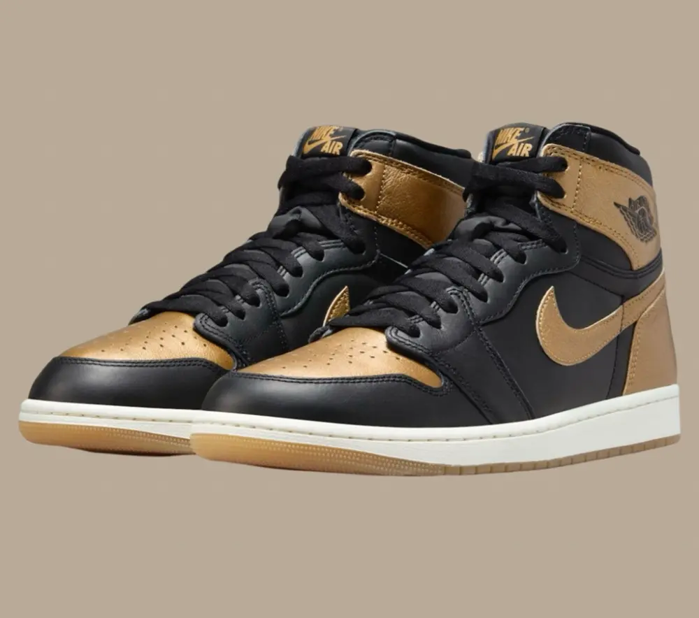 Giày Nike Air Jordan 1 Retro High OG 'Black Metallic Gold' DZ5485-071 - Ảnh 3