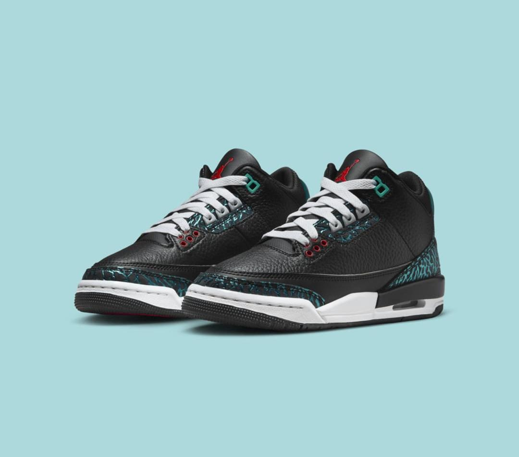 Giày Nike Air Jordan 3 'Black and Hyper Jade' FV5437-001 - Ảnh 3