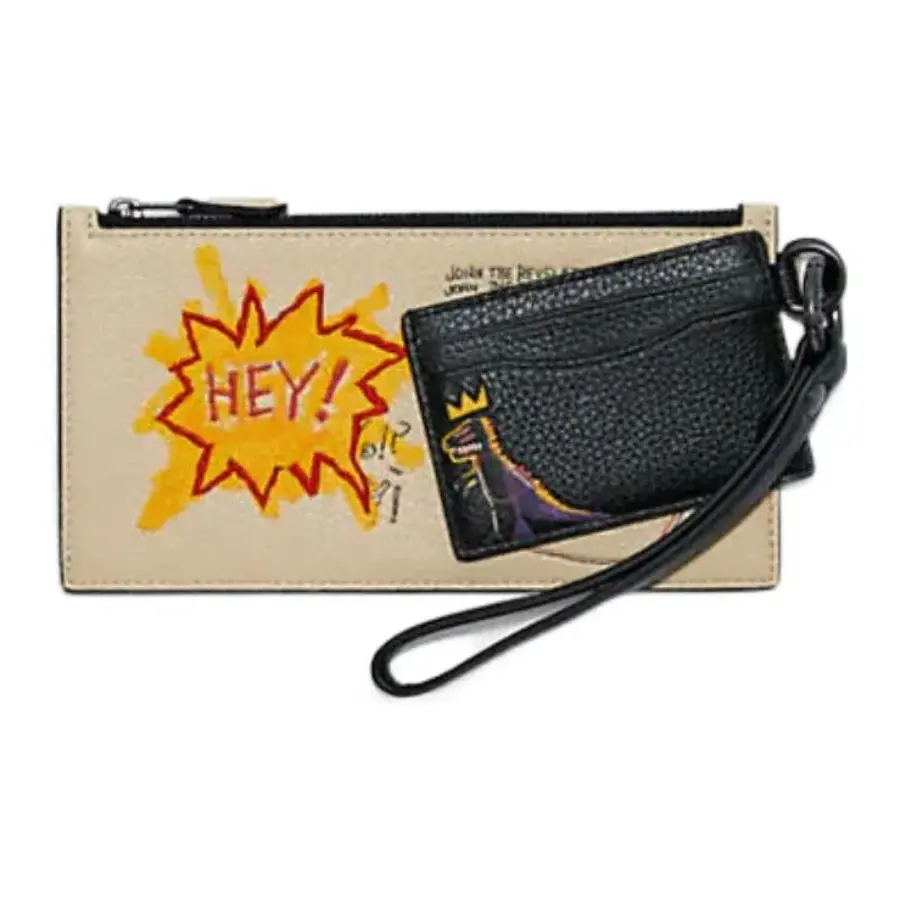 Ví Coach X Jean Michel Pouch ‘Hey’ C5602-QBT1F