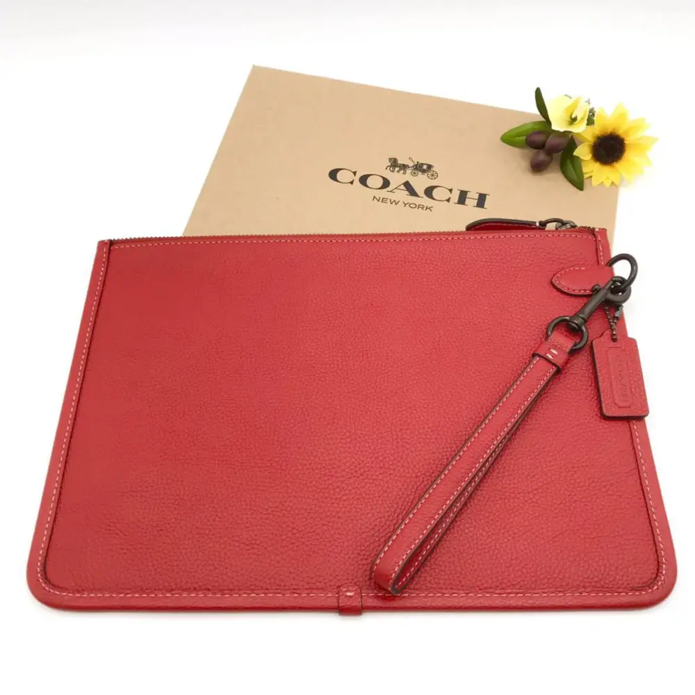 Túi Coach Charter Pouch Lexy Sport ‘Red’ CF064-PJ6 - Ảnh 5