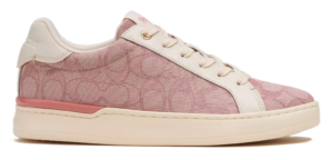 Giày Coach Clip Low Top In Signature Jacquard ‘Pink’ CG900-PIN