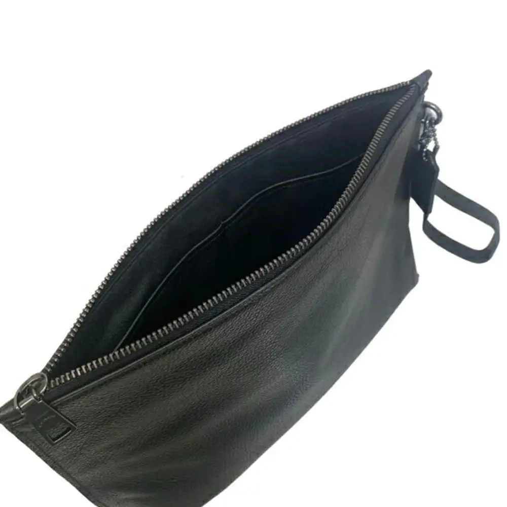 Alternative view of Túi Coach Pebble Leather Second Bag Pouch ‘Black’ F28614-BLK