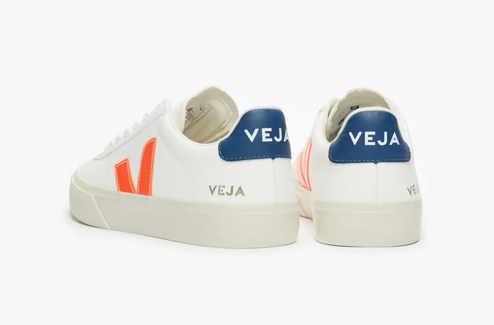 Giày Veja Campo Leather ‘White Orange Fluo’ CP052195 - Ảnh 3