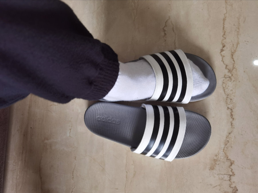 Dép Adidas Adilette Comfort Slide ‘Black White’ GZ5891 - Ảnh 5
