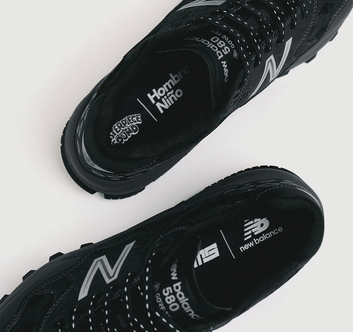 Giày New Balance 580 x The Mita x Masterpiece Sound x Hombre Niño ‘Black’ MT580RMT - Ảnh 2
