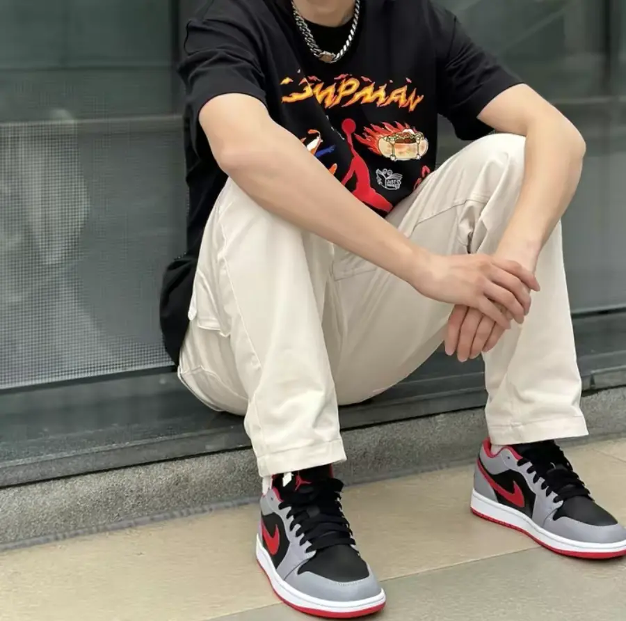 Giày Nike Air Jordan 1 Low ‘Fire Red’ 553558-060 - Ảnh 3