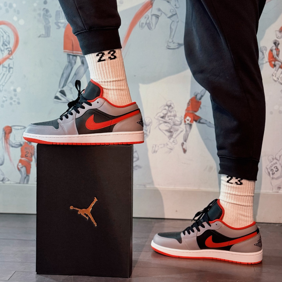 Giày Nike Air Jordan 1 Low ‘Fire Red’ 553558-060 - Ảnh 5