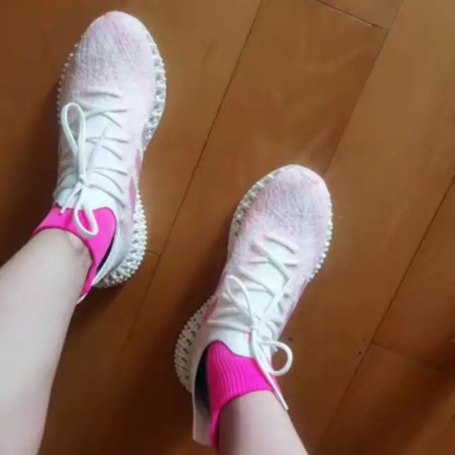 Alternative view of Giày Adidas 4DFWD X Strung ‘Off White Pink Spark’ ID8890