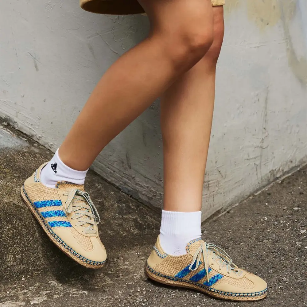 Giày Adidas Gazelle x CLOT ‘Linen Khaki Light Blue’ IH3641 - Ảnh 4