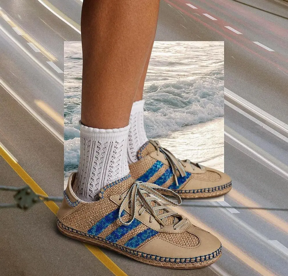 Alternative view of Giày Adidas Gazelle x CLOT ‘Linen Khaki Light Blue’ IH3641