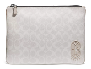 Túi Coach Large Pouch In Signature Canvas With Coach Patch 1314-QBR14