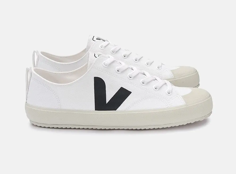 Giày Veja Nova Organic Cotton Sneakers ‘Black White’ NA011537 - Ảnh 5