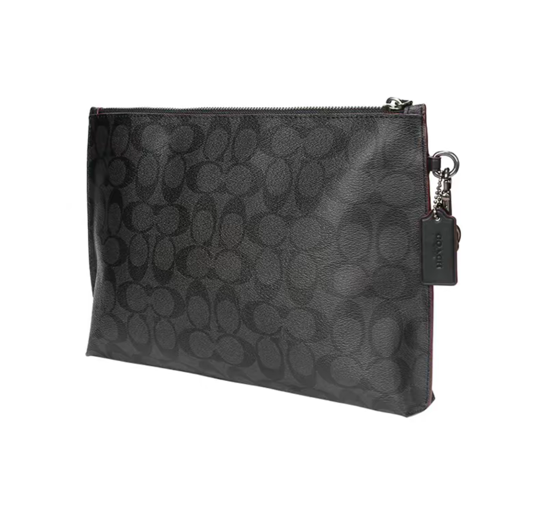 Túi Coach Pouch 29 Classic Logo ‘Black’ F39763-N3A - Ảnh 3