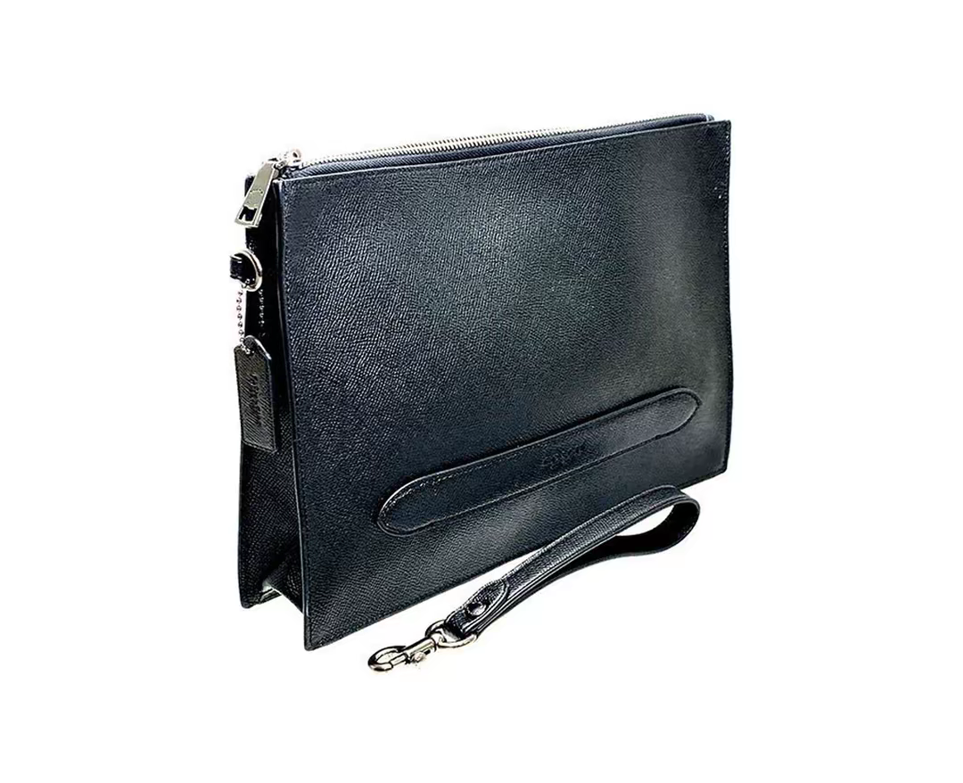 Túi Coach Pouch 30 Mega Letters ‘Black’ F68154-QBBK - Ảnh 3