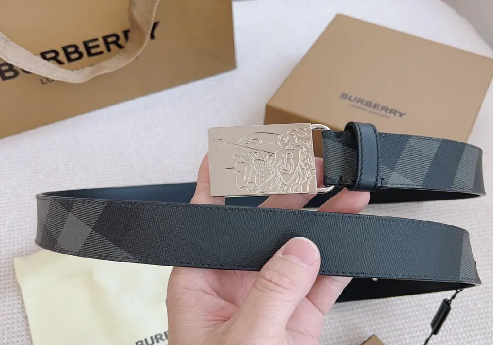 Alternative view of Thắt Lưng Carved Pattern Smooth Buckle 'Strap' 80060531